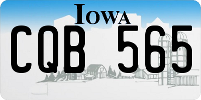 IA license plate CQB565