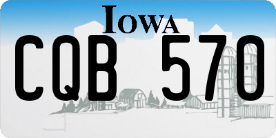 IA license plate CQB570