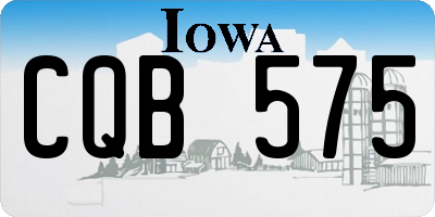 IA license plate CQB575