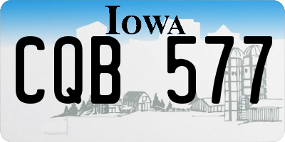 IA license plate CQB577