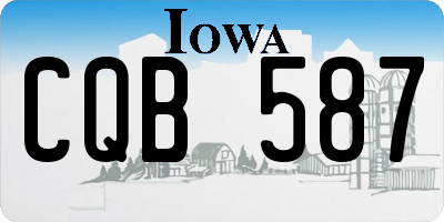IA license plate CQB587
