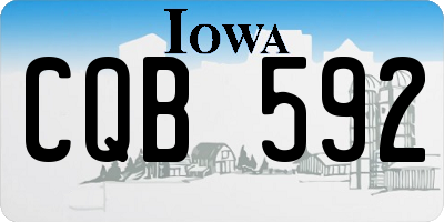 IA license plate CQB592
