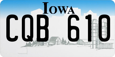 IA license plate CQB610