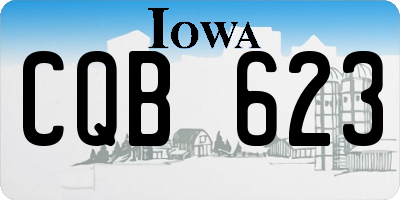IA license plate CQB623