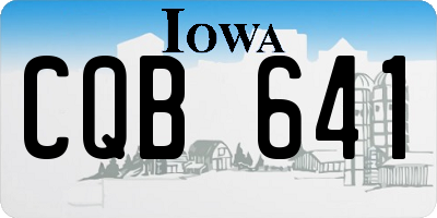 IA license plate CQB641
