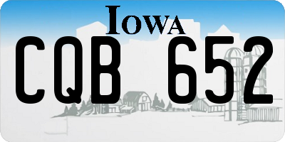 IA license plate CQB652