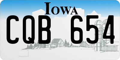 IA license plate CQB654