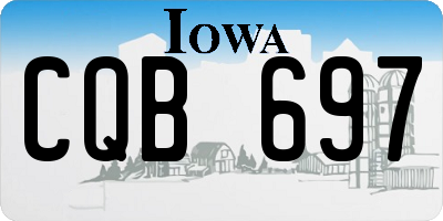 IA license plate CQB697
