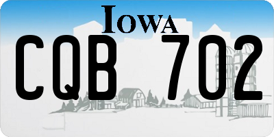 IA license plate CQB702