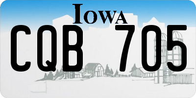 IA license plate CQB705