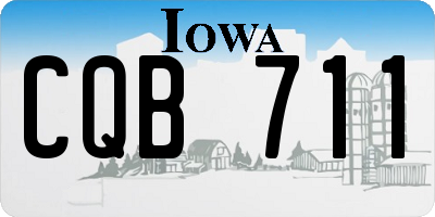 IA license plate CQB711