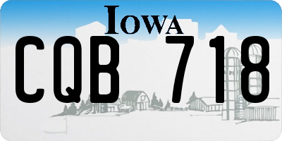 IA license plate CQB718