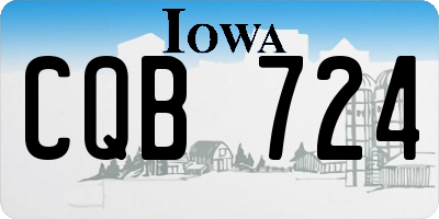 IA license plate CQB724