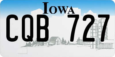 IA license plate CQB727