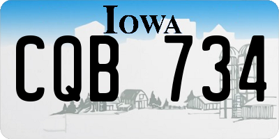 IA license plate CQB734