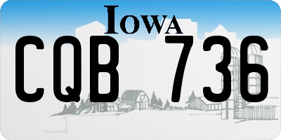 IA license plate CQB736