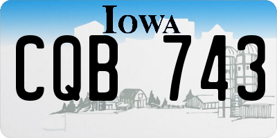 IA license plate CQB743