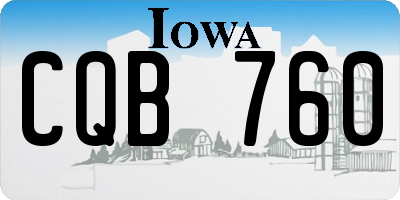 IA license plate CQB760
