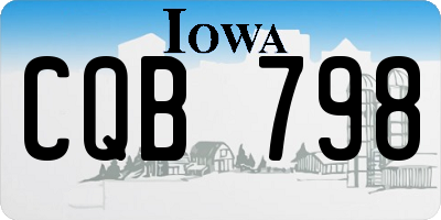 IA license plate CQB798
