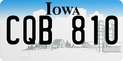 IA license plate CQB810