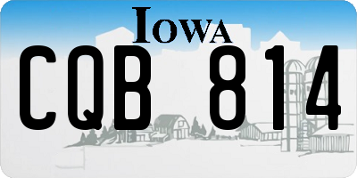 IA license plate CQB814