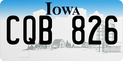 IA license plate CQB826