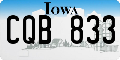 IA license plate CQB833