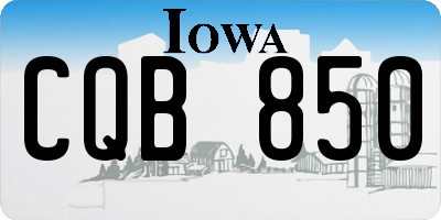 IA license plate CQB850
