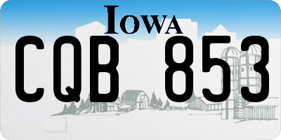 IA license plate CQB853