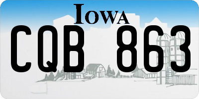 IA license plate CQB863
