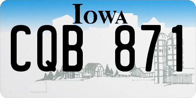 IA license plate CQB871