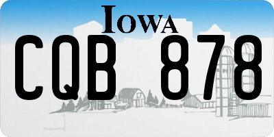 IA license plate CQB878