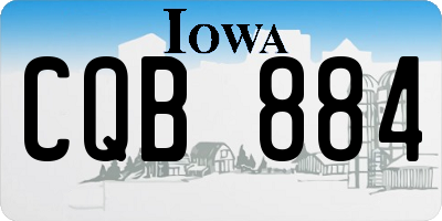 IA license plate CQB884
