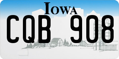 IA license plate CQB908