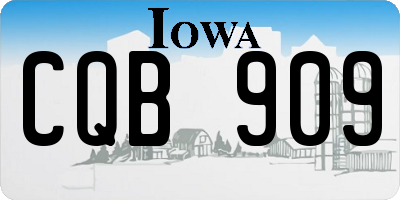 IA license plate CQB909