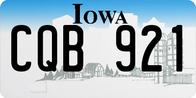 IA license plate CQB921