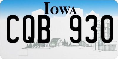 IA license plate CQB930
