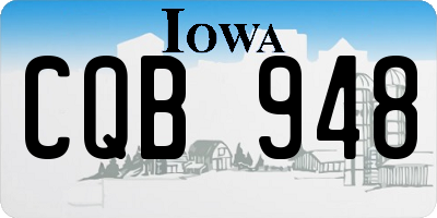 IA license plate CQB948