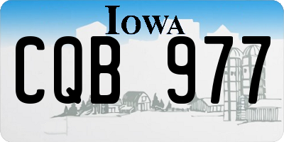 IA license plate CQB977