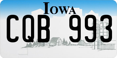 IA license plate CQB993
