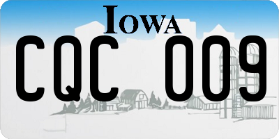 IA license plate CQC009