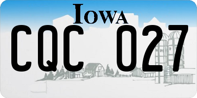 IA license plate CQC027