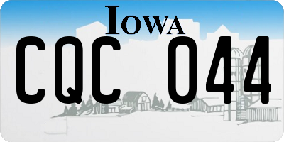 IA license plate CQC044
