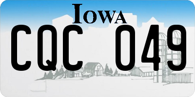 IA license plate CQC049