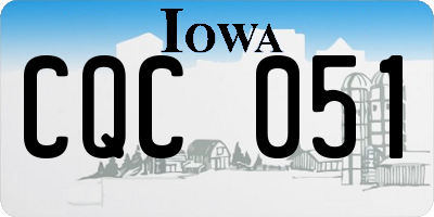 IA license plate CQC051