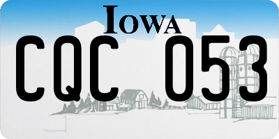 IA license plate CQC053