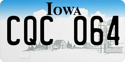 IA license plate CQC064