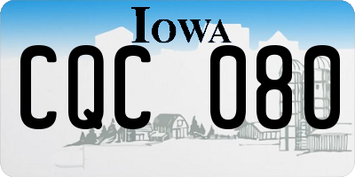 IA license plate CQC080