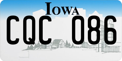 IA license plate CQC086