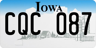 IA license plate CQC087